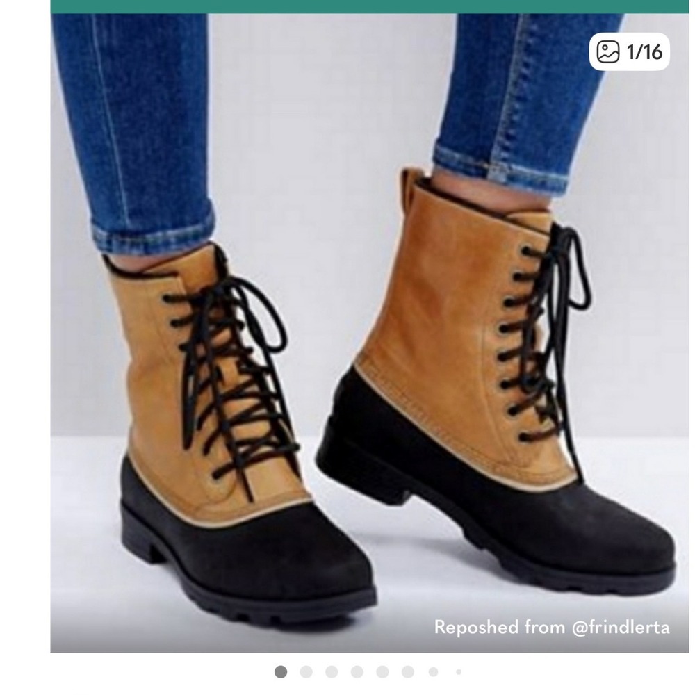 Sorel Emelie 1964 Waterproof Leather Winter Boots Women's Size 8 NWT - Picture 2 of 6